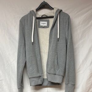 Goodfellow & Co Heather Gray Sherpa Hoodie